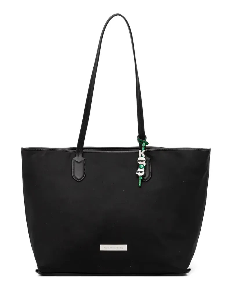 Karl Lagerfeld charm tote bag - Schwarz Schwarz