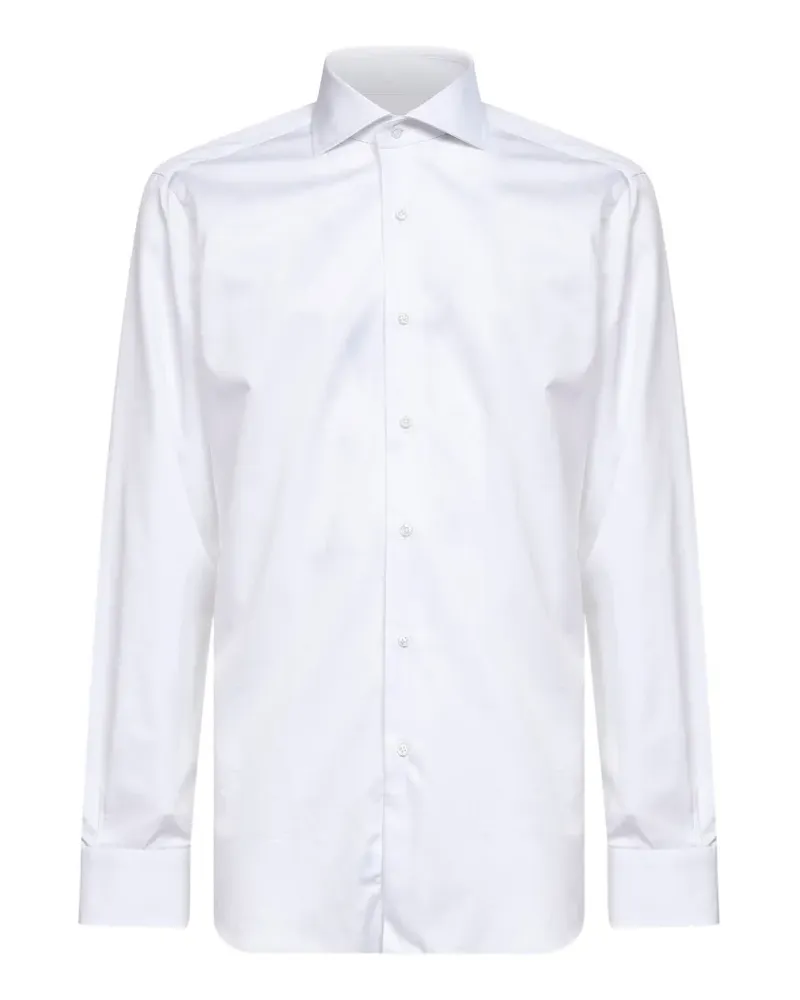 BARBA Klassisches Hemd - Weiß Weiß