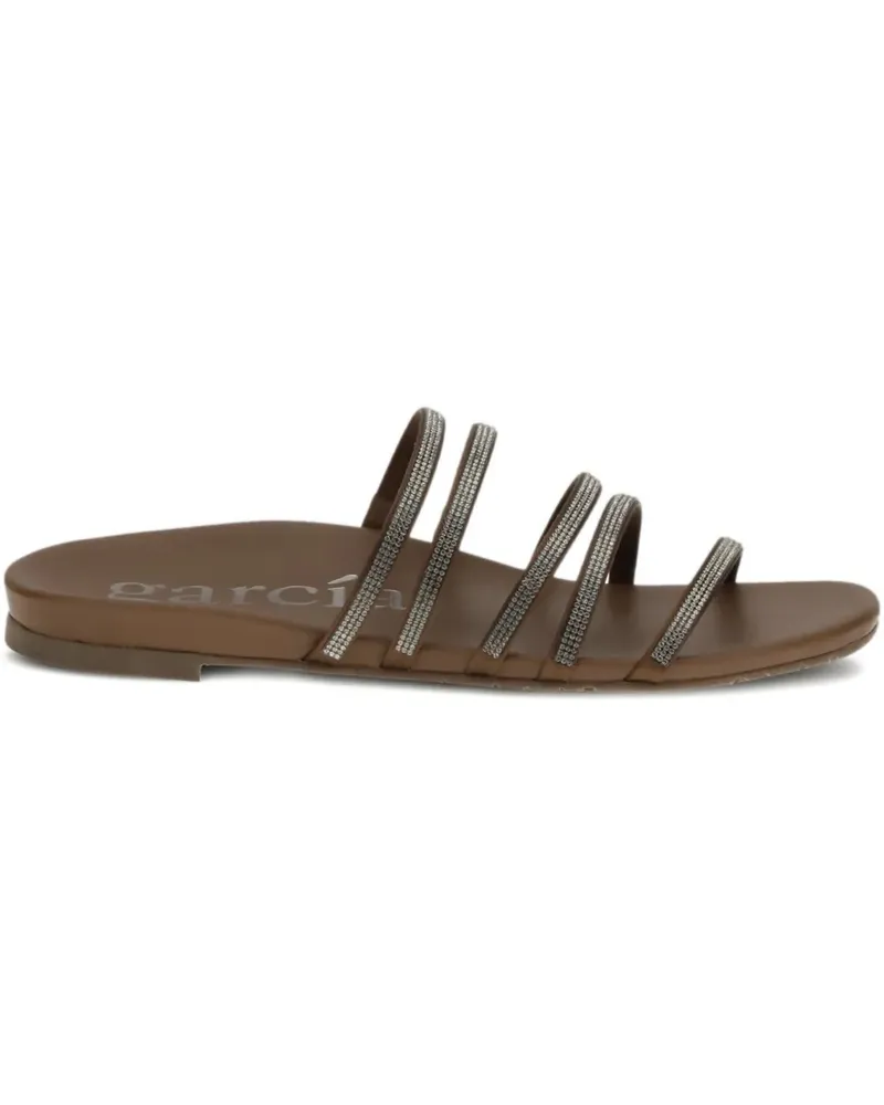 Pedro Garcia Beatrix Sandalen mit verzierten Riemen - Braun Braun