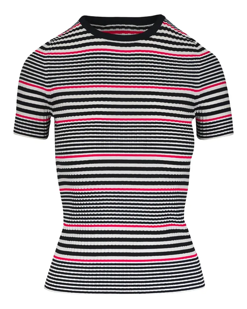 Akris striped crew-neck T-shirt - Schwarz Schwarz
