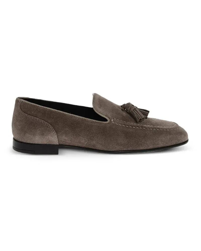 Corneliani tassel-detail suede loafers - Grau Grau