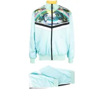 Jogginganzug mit Hawaii-Print - Blau