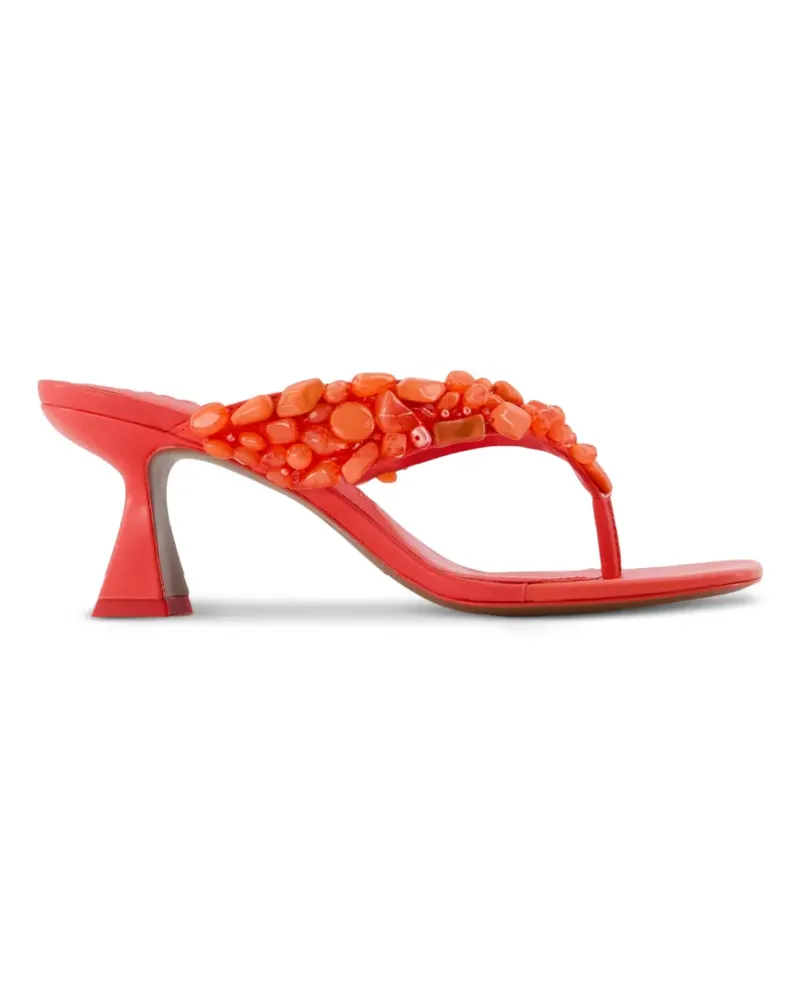 Cult Gaia Abi bead-embellished sandals - Orange Orange