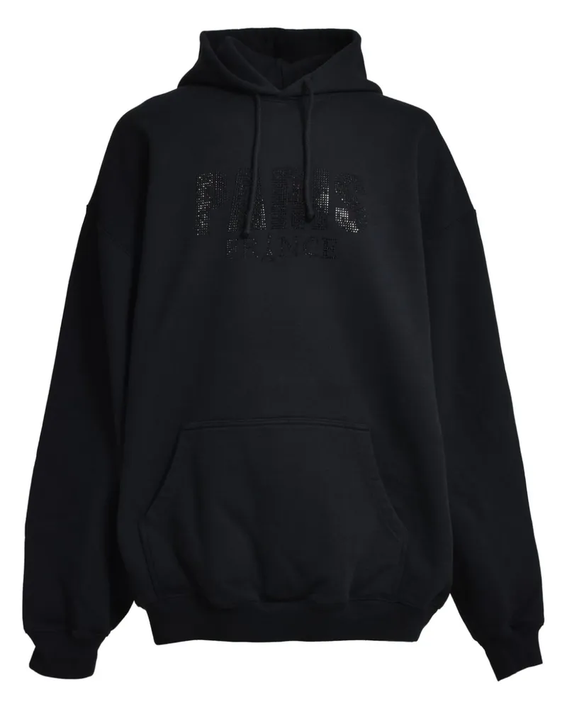 VETEMENTS Hoodie mit Nieten - Schwarz Schwarz
