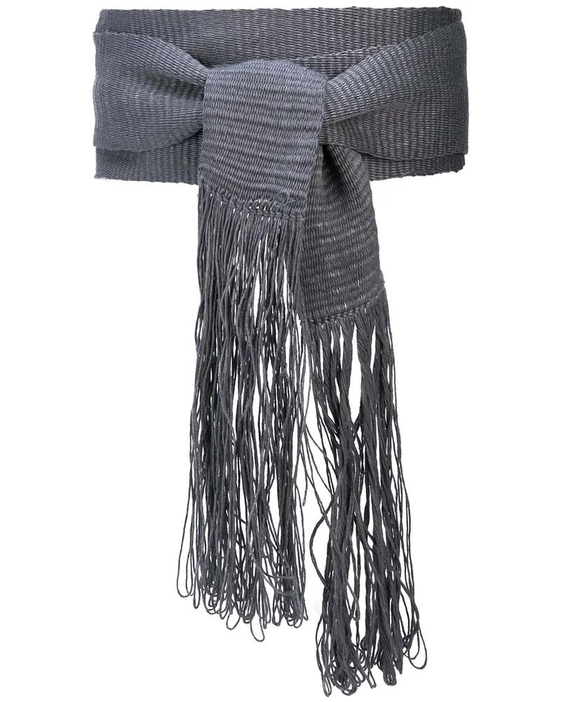 VOZ fringed wrap-style belt - Grau Grau