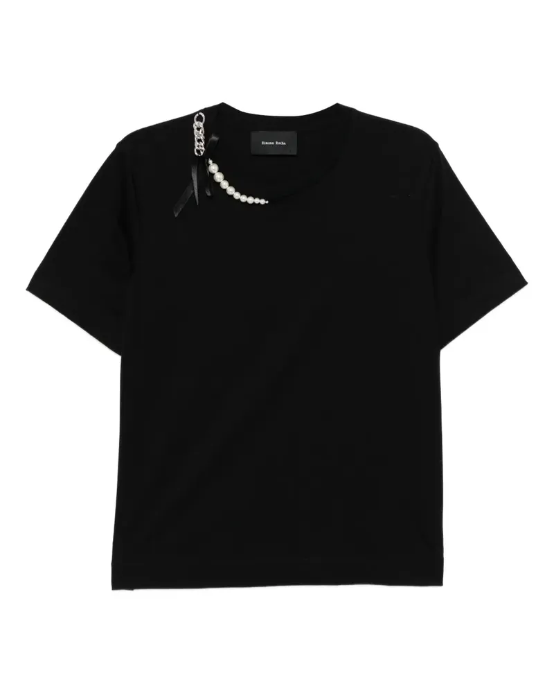 Simone Rocha Klassisches T-Shirt - Schwarz Schwarz