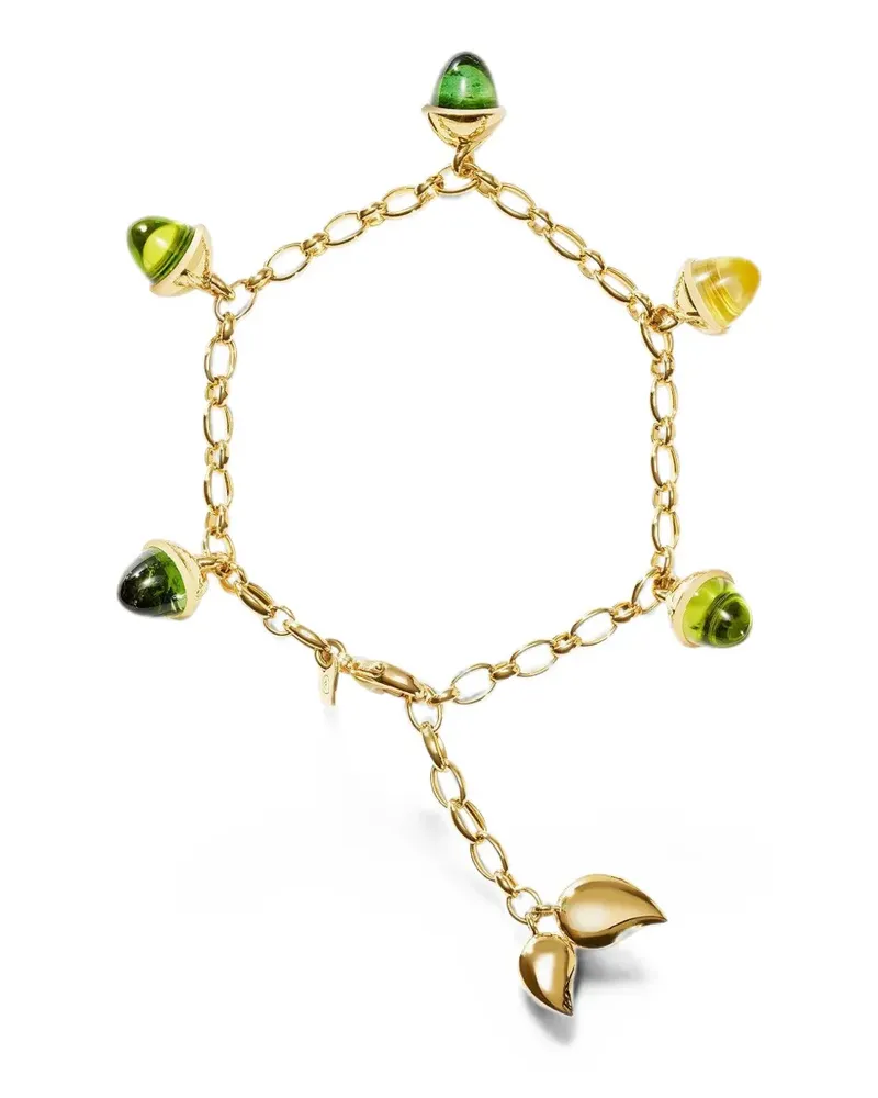 TAMARA COMOLLI Mikado Flamenco multi-stone charm bracelet - Gold Gold