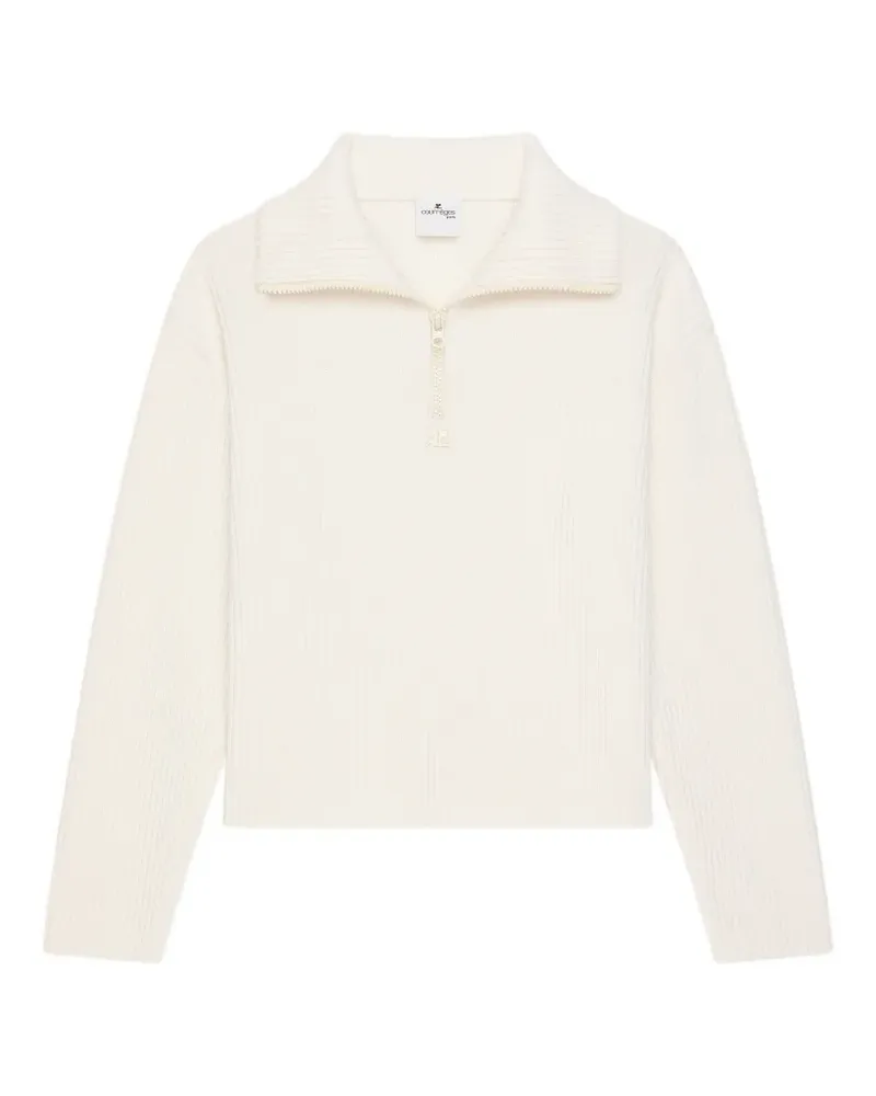 Courrèges Gerippter Strickpullover - Nude Nude