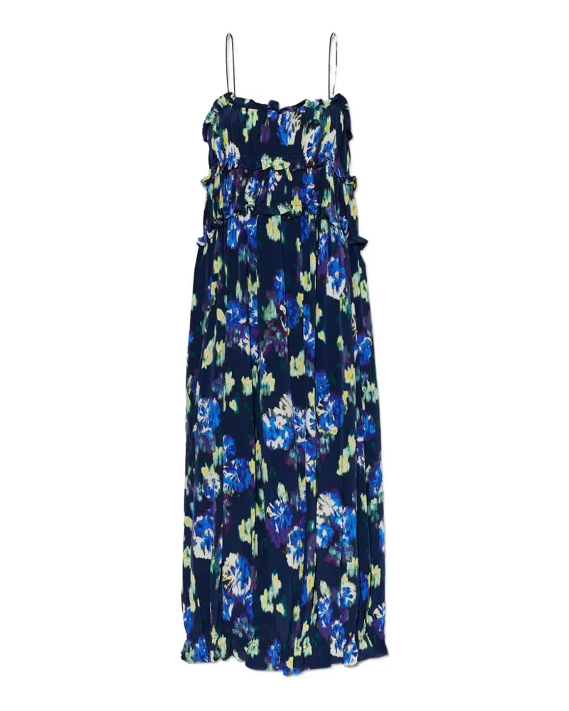 Ulla Johnson silk floral-print maxi dress - Blau Blau