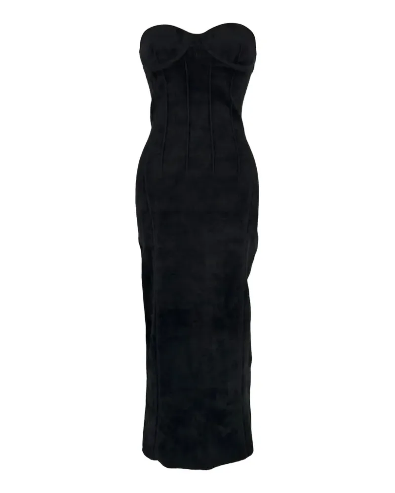 GALVAN Titania Bustier-Midikleid - Schwarz Schwarz