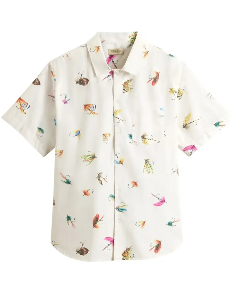 Woolrich Hemd mit grafischem Print - Weiß Weiß