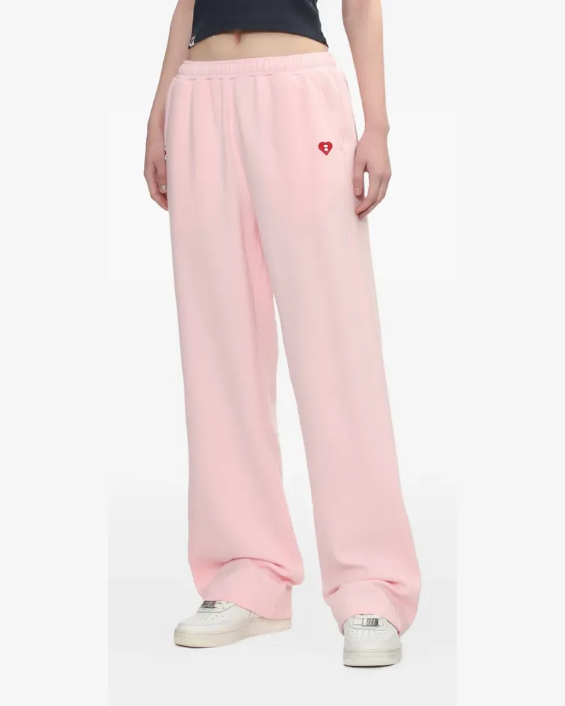 BAPE Jogginghose mit Herz-Patch - Rosa Rosa