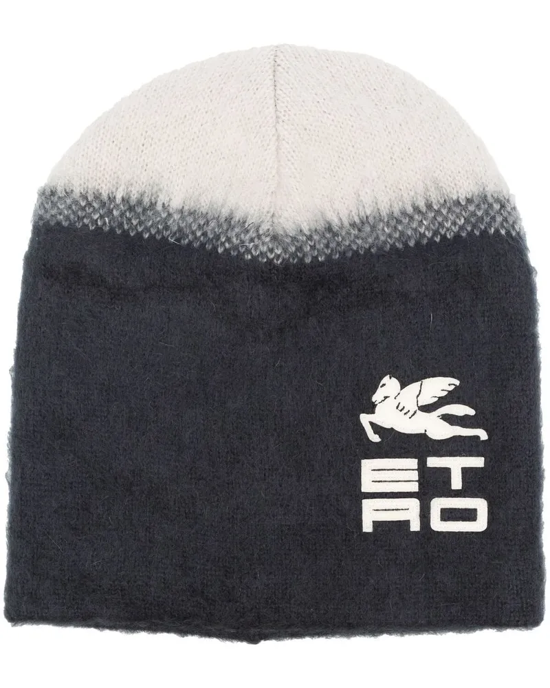 Etro Mütze mit Logo-Print - Blau Blau