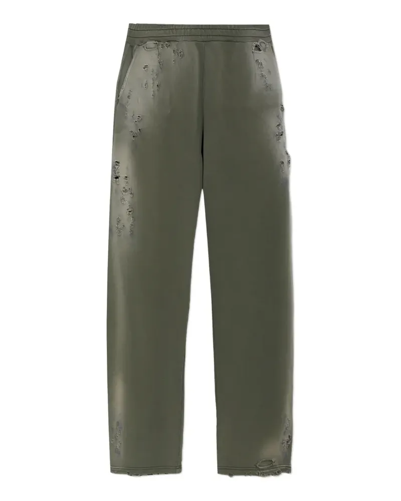 Diesel Jogginghose mit Destroyed-Effekt - Grün Grün