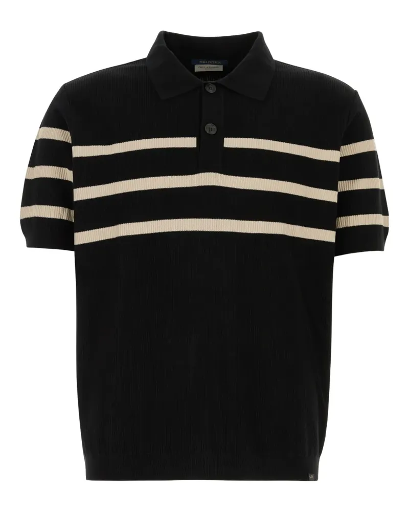 Paul & Shark Poloshirt mit Streifendetail - Schwarz Schwarz