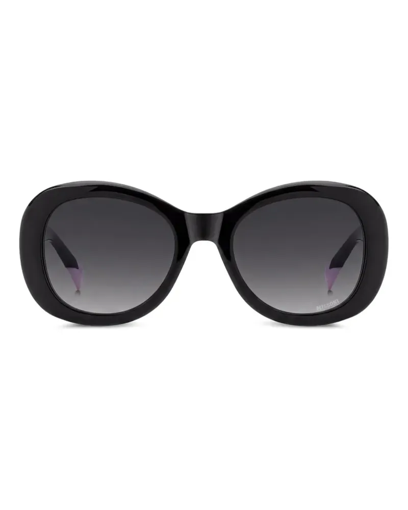 Missoni Sonnenbrille mit rundem Gestell - Schwarz Schwarz
