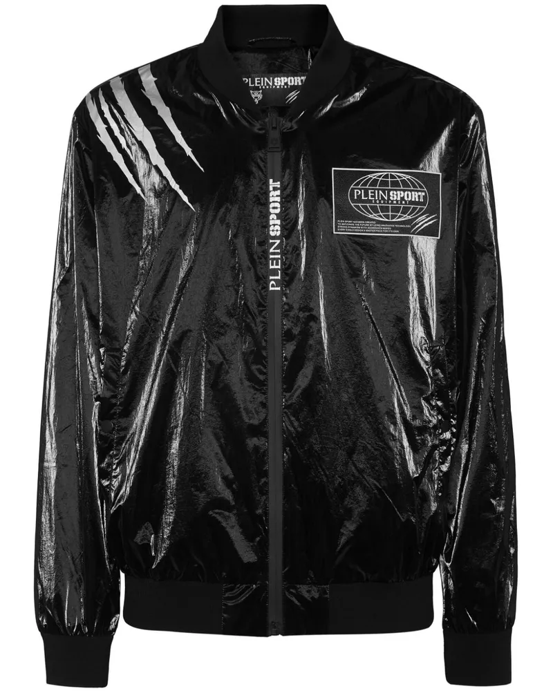 Philipp Plein Crease Bomberjacke - Schwarz Schwarz