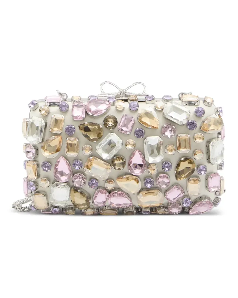 Self-Portrait Clutch mit Kristallverzierung - Weiß Weiß