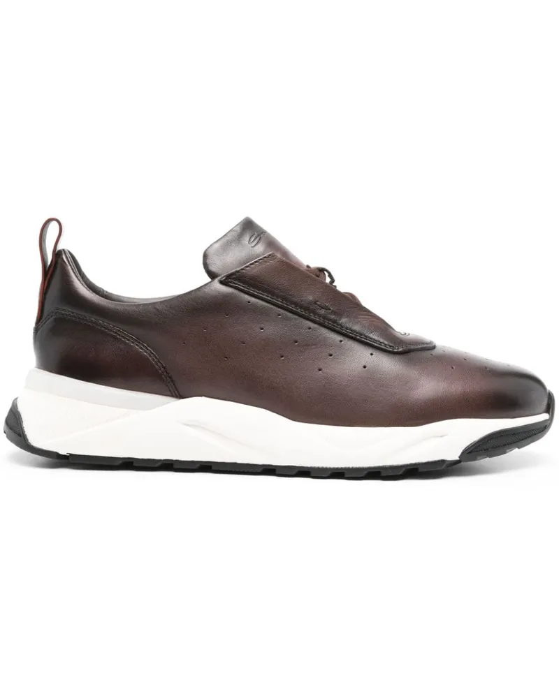 Santoni Sneakers aus Leder - Braun Braun