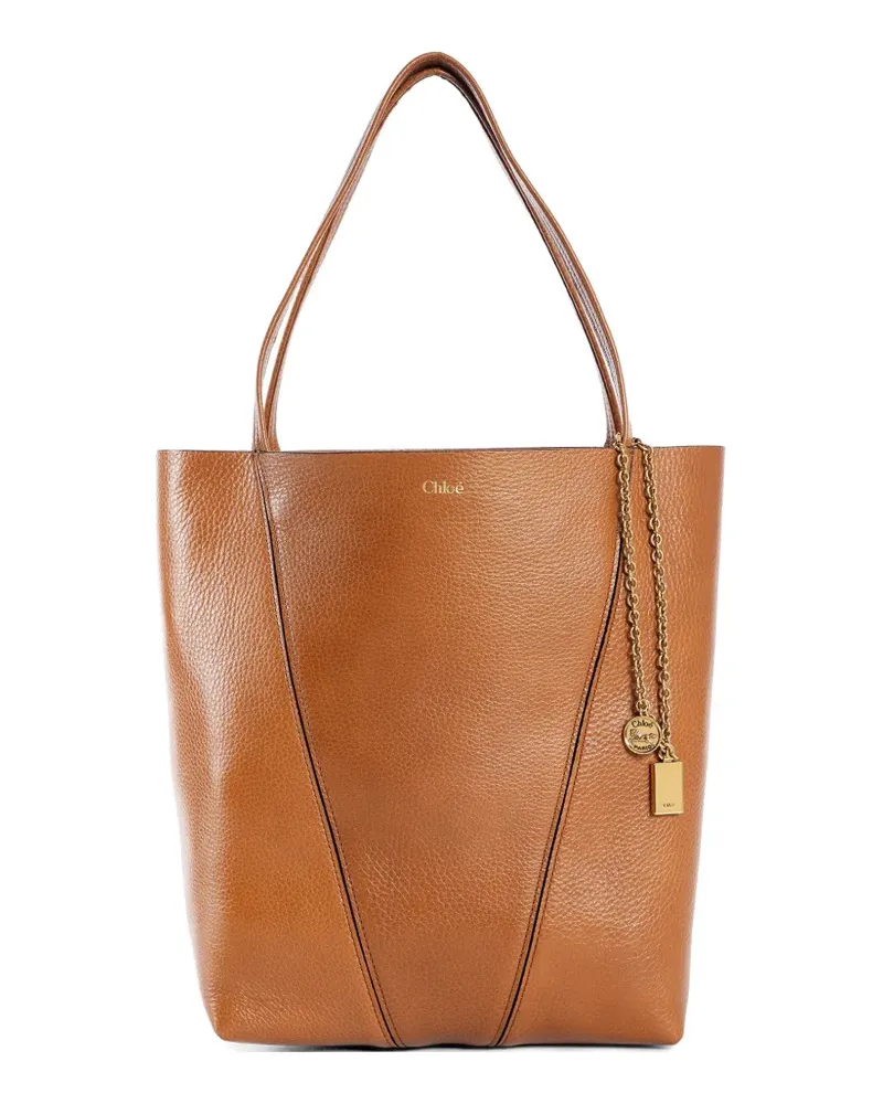 Chloé Spin leather tote bag - Braun Braun