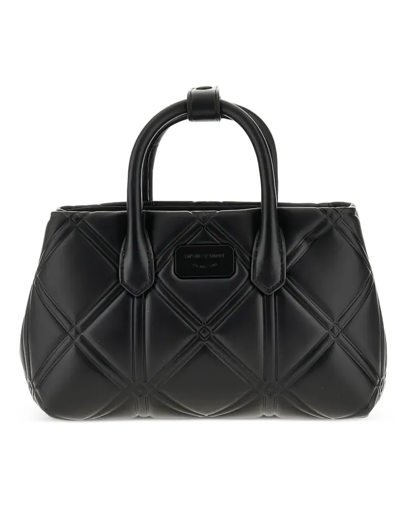 Emporio Armani mini quilted-design tote bag - Schwarz Schwarz