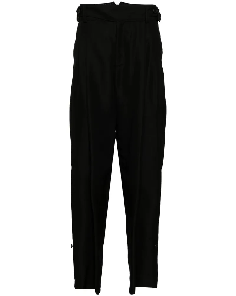 Yohji Yamamoto Hose aus Seide - Schwarz Schwarz