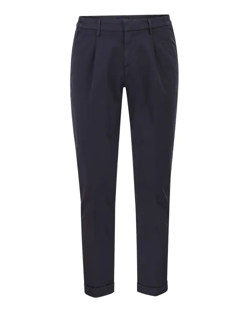 Fay pleated turned-up trousers - Blau Blau