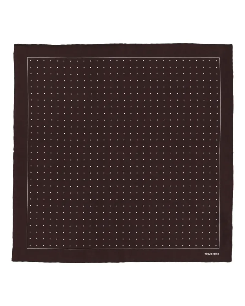 Tom Ford dotted border pocket square - Rot Rot