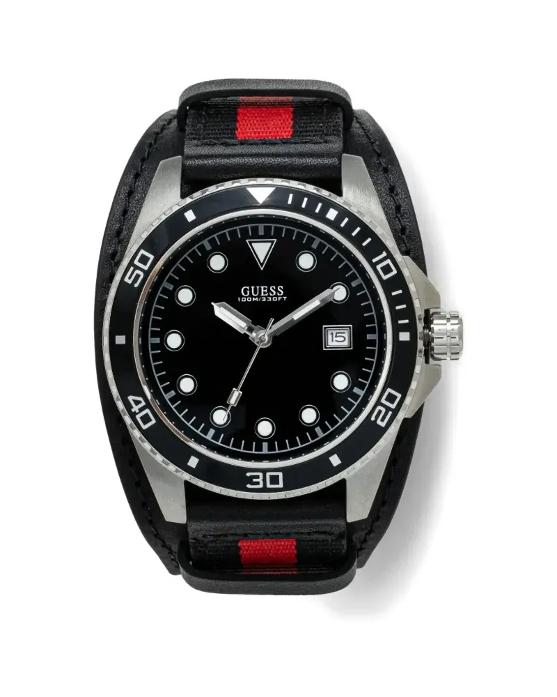 Guess Montre 44mm - Schwarz Schwarz