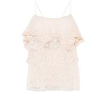 Gerüschtes Spitzentop - Rosa