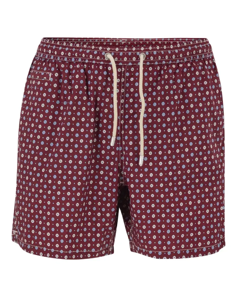 MC2 Saint Barth micro-print drawstring swim shorts - Rot Rot