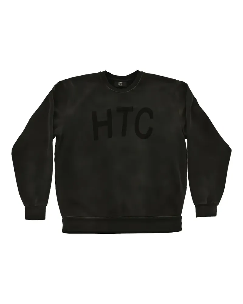 HTC Hollywood Trading Company faded logo-print sweatshirt - Schwarz Schwarz