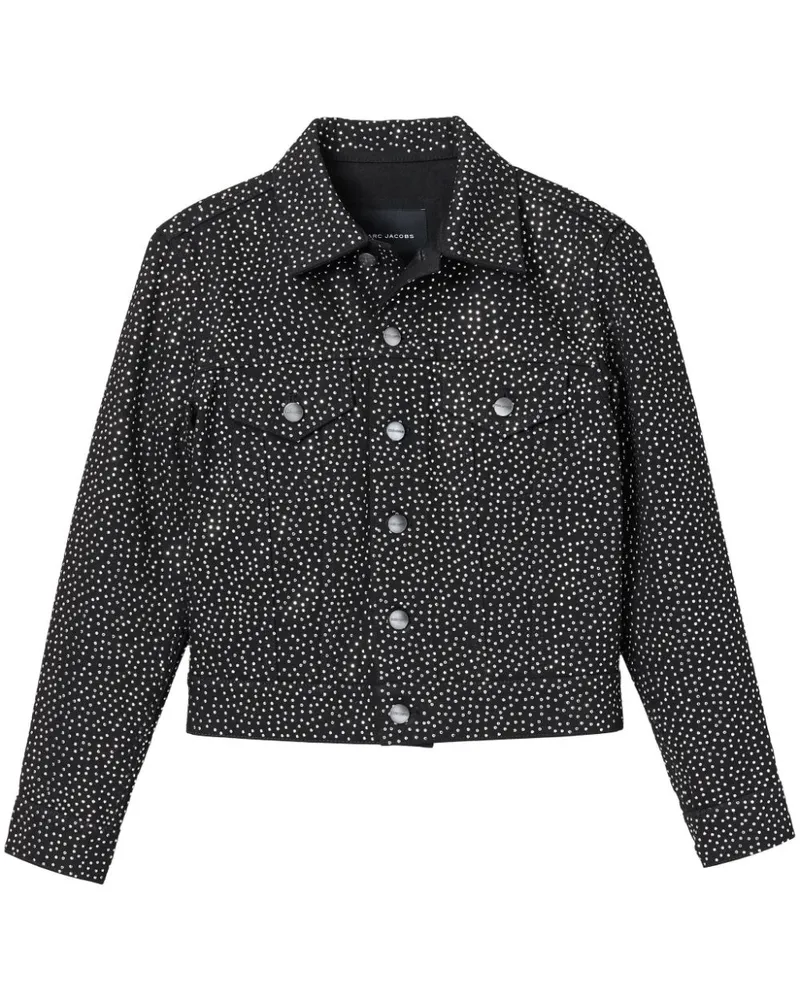 Marc Jacobs Trucker-Jacke mit Nieten - Schwarz Schwarz