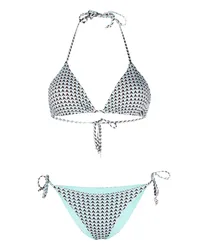 FISICO-Cristina Ferrari Bikini mit geometrischem Print Blau