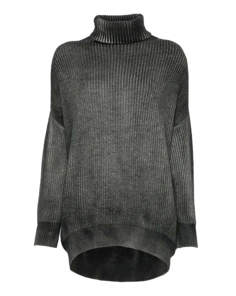 Avant Toi Gerippter Rollkragenpullover - Grau Grau