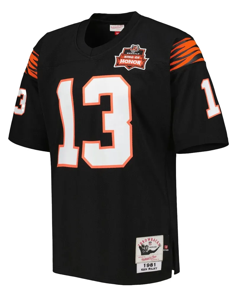 Mitchell & Ness 2001 Ken Riley Authentic "Cincinnati Bengals" Trikot - Schwarz Schwarz