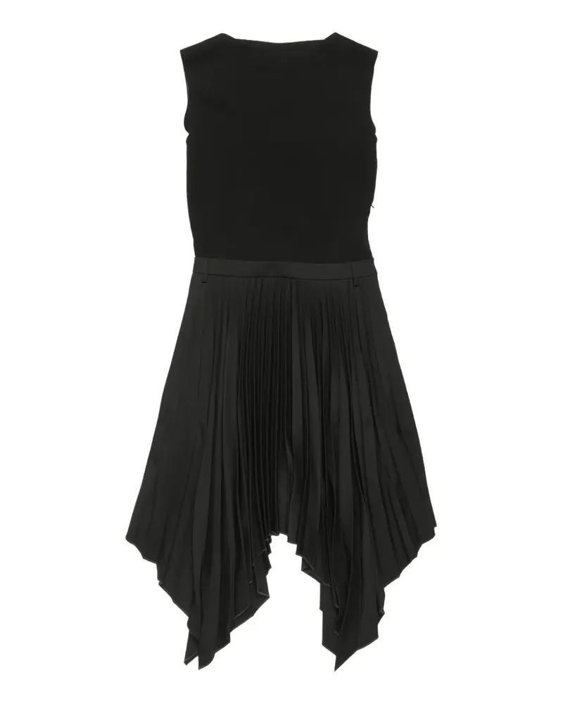 Acne Studios pleated asymmetrical-hem midi dress - Schwarz Schwarz