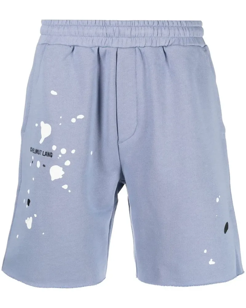 Helmut Lang Joggingshorts mit Logo-Stickerei - Blau Blau