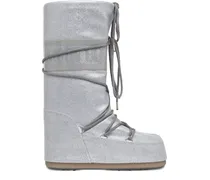 Schneestiefel mit Schnürung - Silber