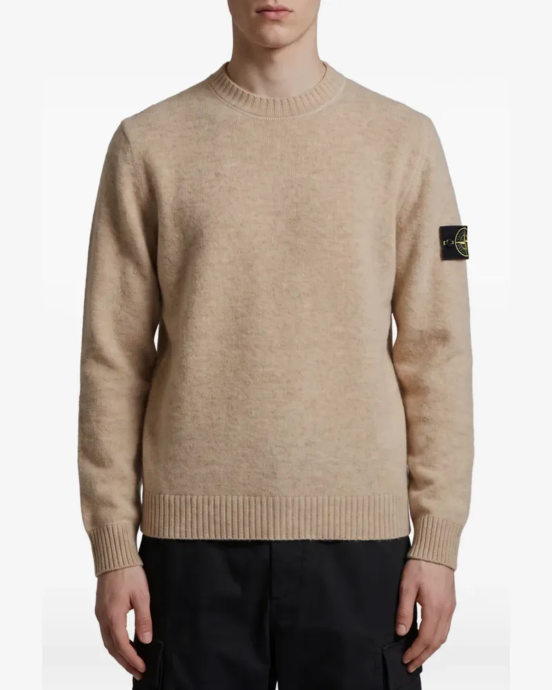 Stone Island Pullover mit Logo-Patch - Nude Nude