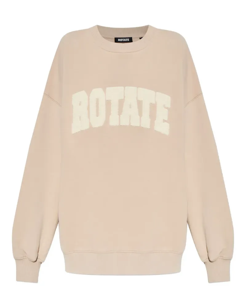 ROTATE Birger Christensen logo-appliqué sweatshirt - Nude Nude