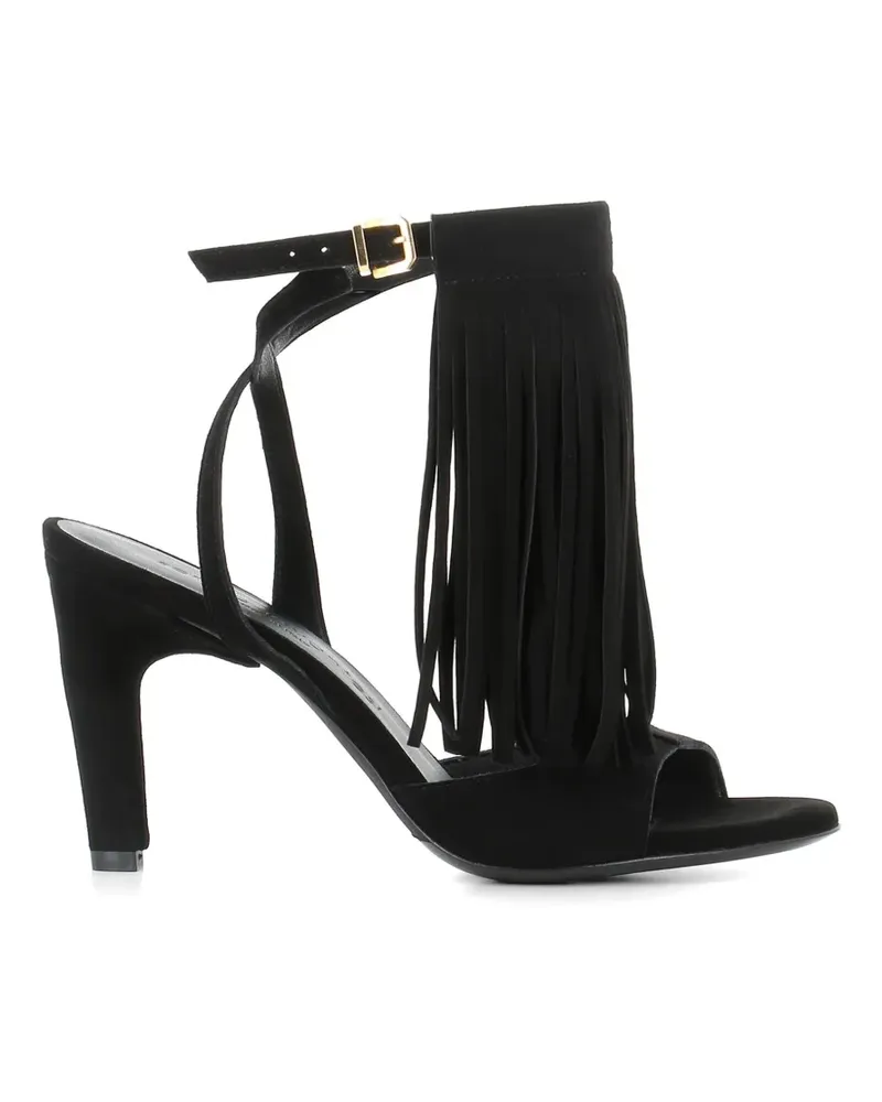 Sergio Levantesi fringe sandals - Schwarz Schwarz