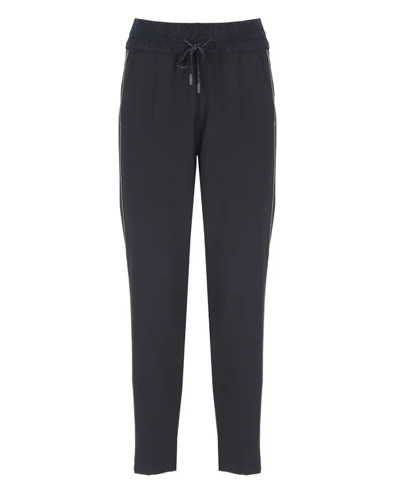 PANICALE Cashmere rhinestone-embellished trousers - Blau Blau