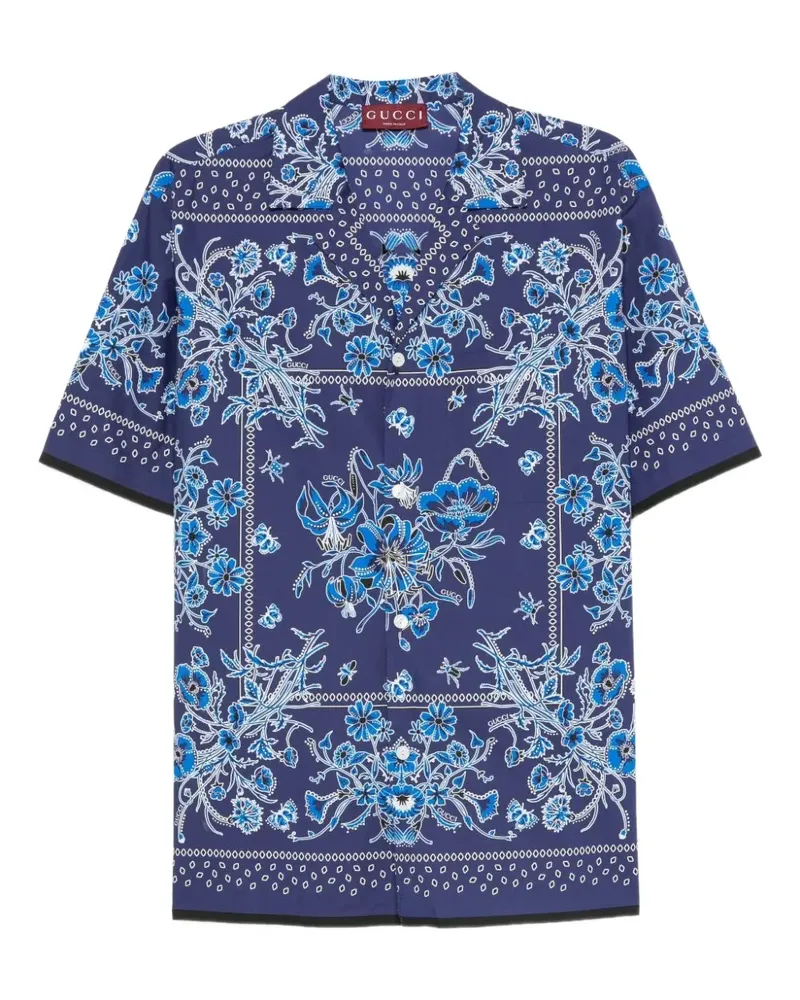 Gucci Hemd mit Bandana-Print - Blau Blau