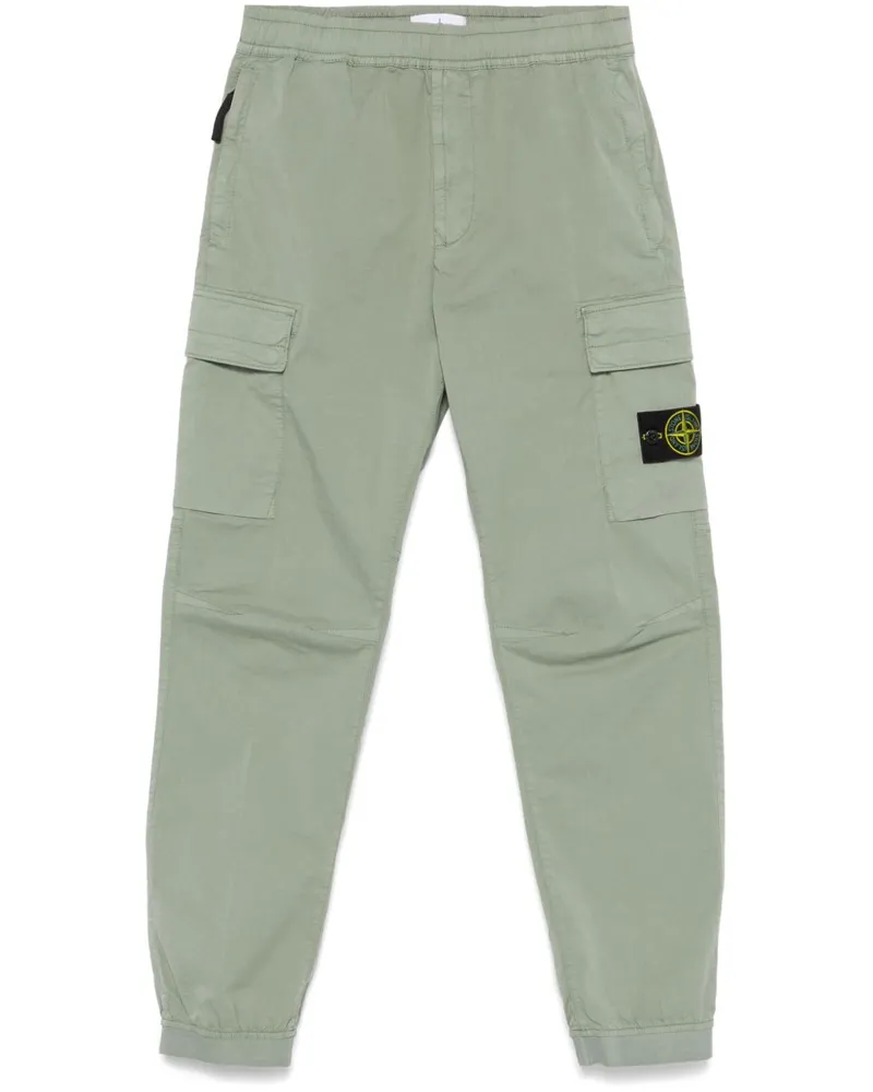 Stone Island Cargohose aus Twill - Grün Grün