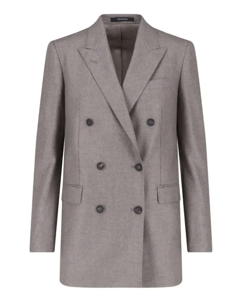 Tagliatore Doppelreihiger Jasmine Blazer mit steigendem Revers - Grau Grau