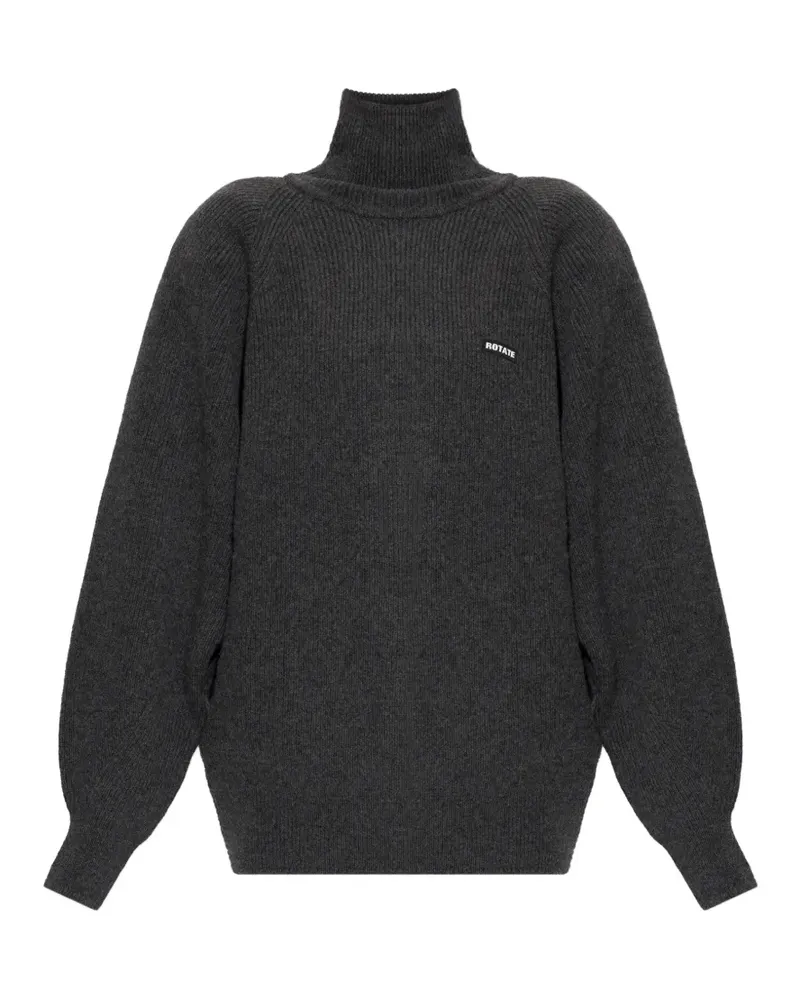 ROTATE Birger Christensen knit highneck jumper grey - Grau Grau