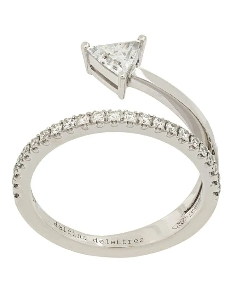 Delfina Delettrez 18kt 'Marry Me' Weißgoldring mit Diamanten - Metallic Metallic