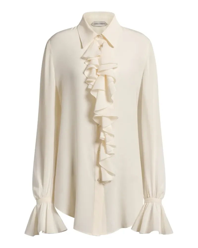 Alberta Ferretti Bluse mit Rüschen - Nude Nude