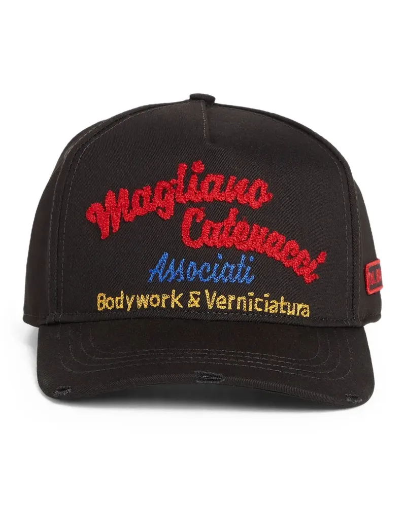 Dsquared2 Baseballkappe mit Logo-Stickerei - Schwarz Schwarz